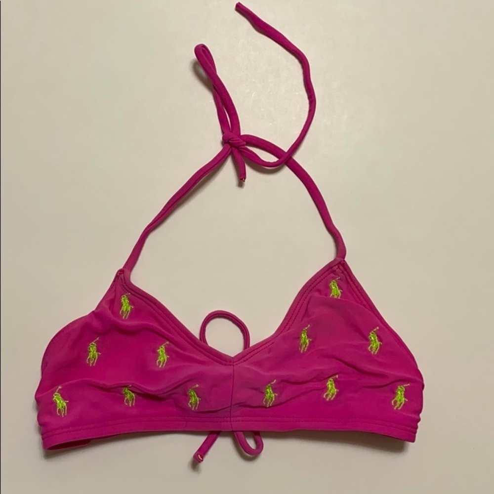 Ralph Lauren kids pink bikini top only size: 12